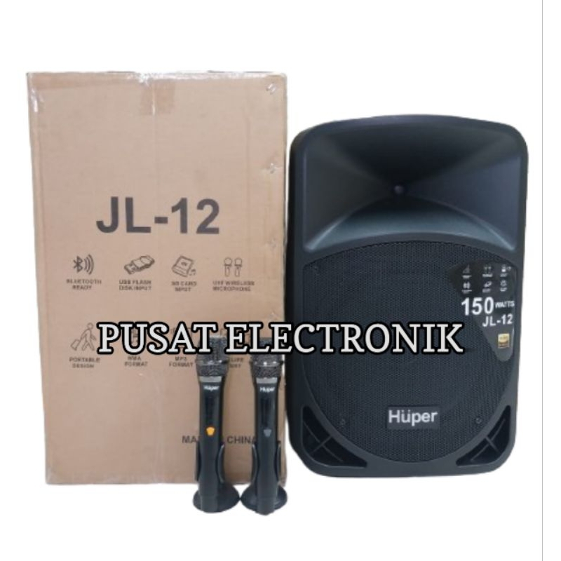 Jual Speaker Portable Huper JL12 Original Speaker 12inch Garansi Resmi ...