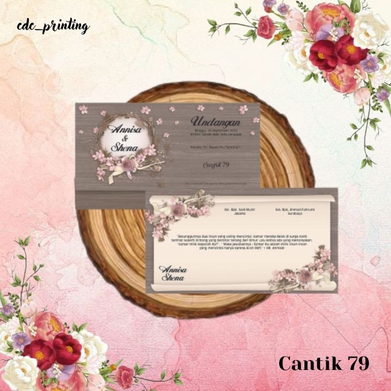Jual [isi 100 lembar] UNDANGAN PERNIKAHAN CANTIK 74-80| UNDANGAN MODERN