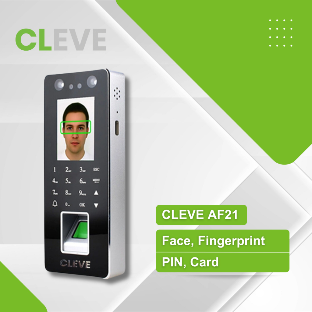 Jual Cleve AF21 Fingerprint Mesin Absensi Smart Lock Door Scan Wajah ...