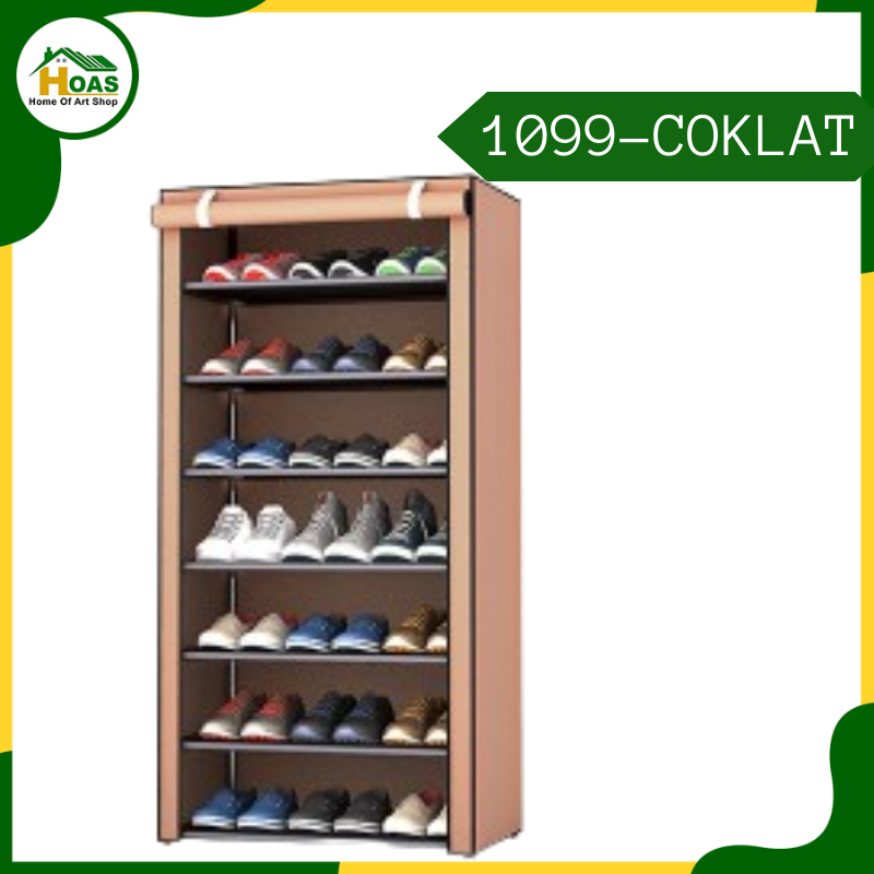 Jual Hoas Rak Sepatu Kain 10 Susun 9 Rangka Tipe 1099 Rak Lemari Sepatu ...