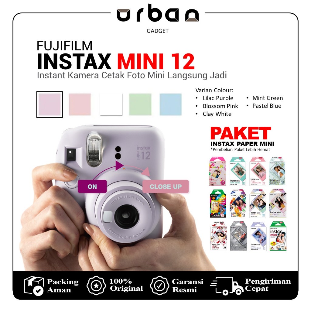 Jual Fujifilm Instax Mini 12 Instant Camera Kamera Instant Mini - Resmi ...