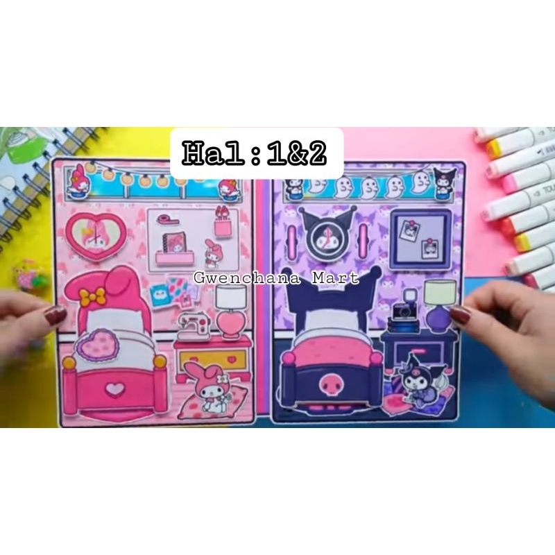 Jual Toca Boca Kuromi Dan Melody Mainan Edukasi Paper Doll Quiet Book Shopee Indonesia