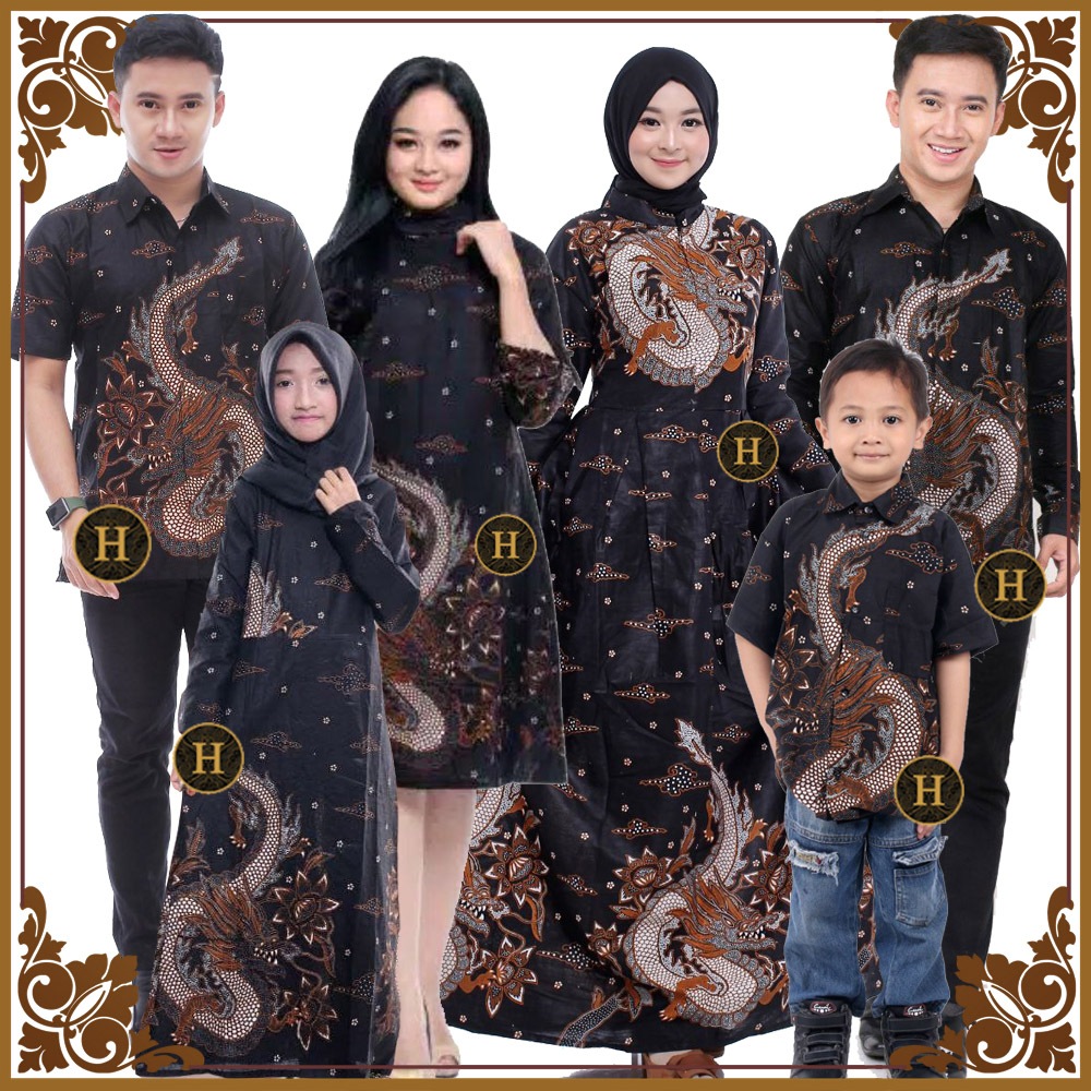 Jual Batik Couple Keluarga / Set Batik Sarimbit Keluarga Ayah Ibu Anak ...