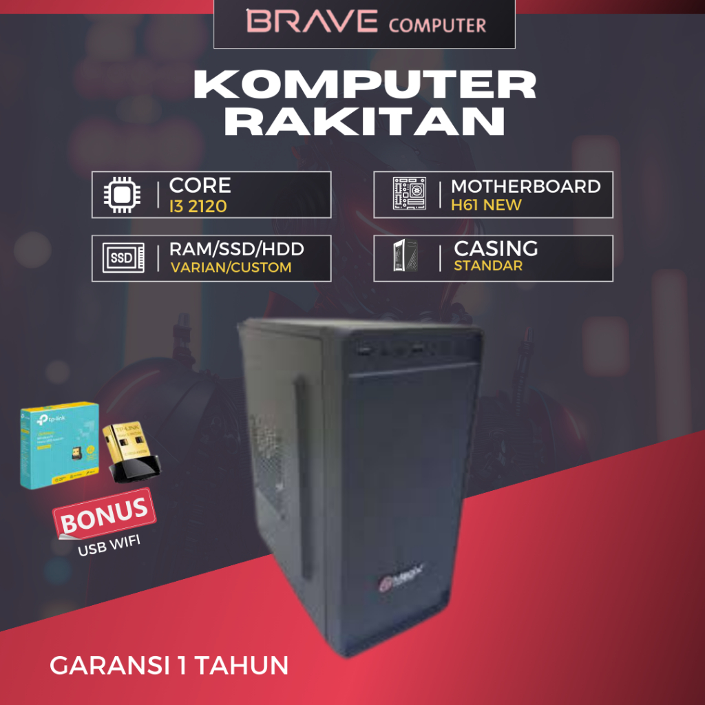 Jual PC Komputer CPU Rakitan Core I3 2120 Siap Pakai Untuk Office ...