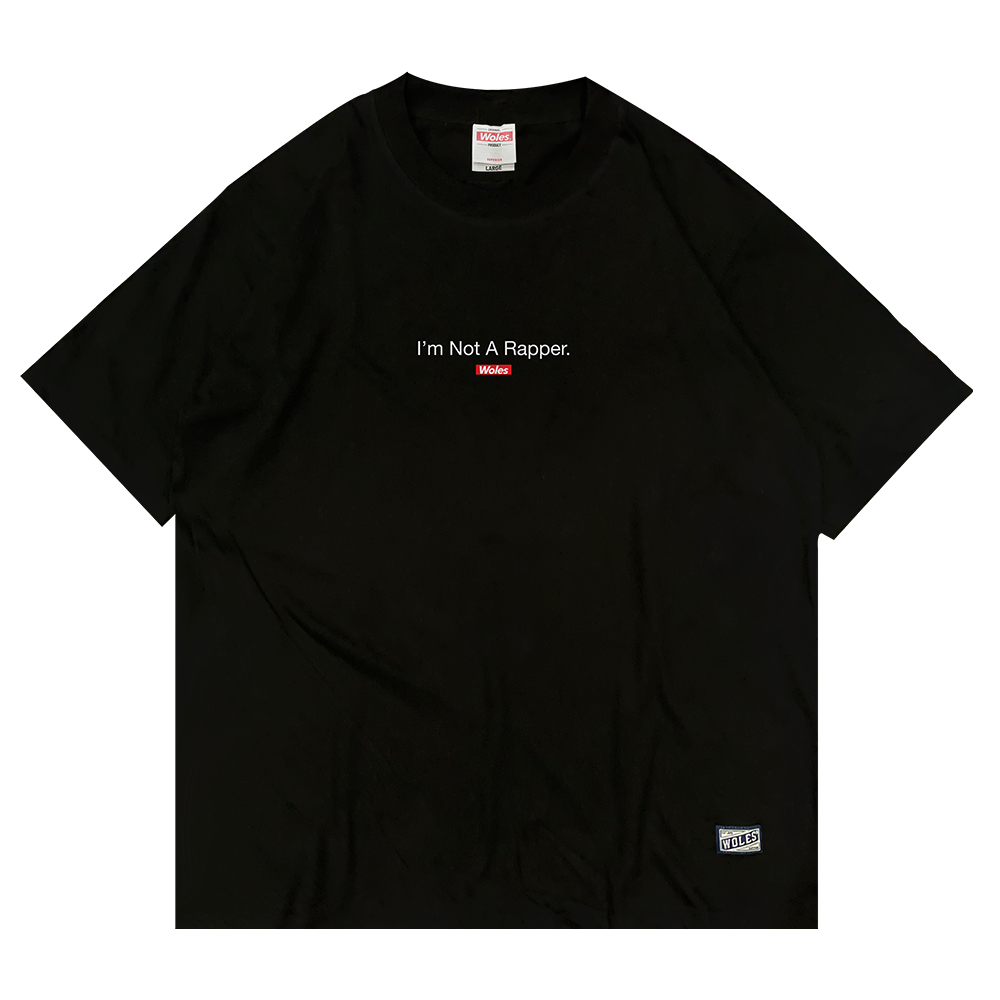 Jual WOLES Original Not A Rapper T shirt Black & White - Kaos Hitam ...
