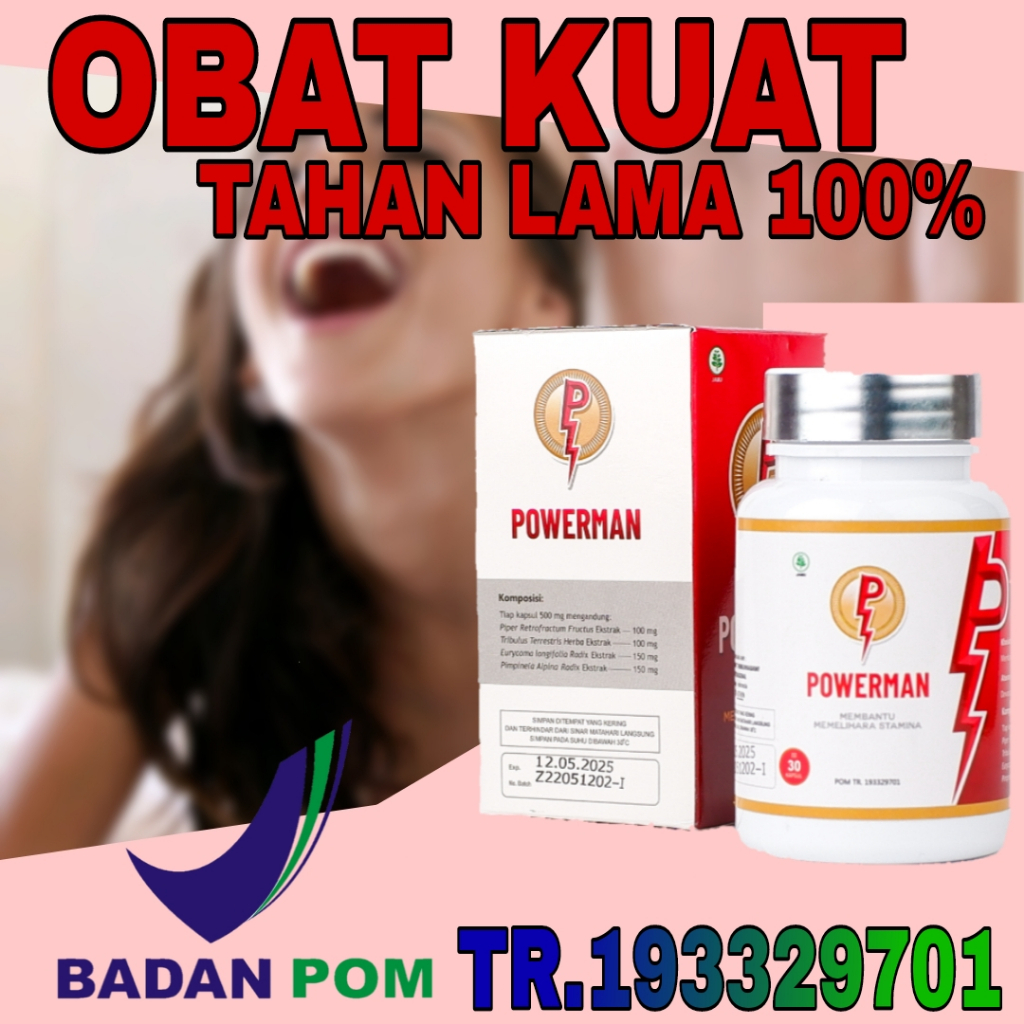 Jual Powerman Obat Kuat Pria Herbal Original Pembesar Mr P Cepat Tahan