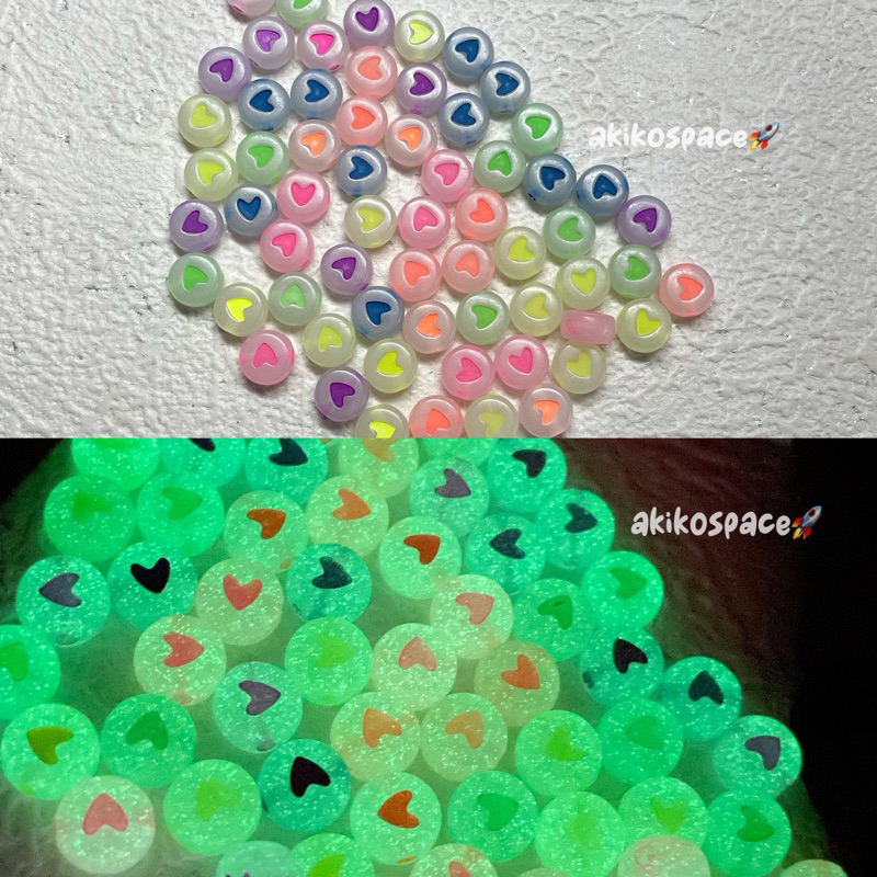 Jual Manik Love Bulat G.I.D Glow In The Dark Manik Mote | Shopee Indonesia