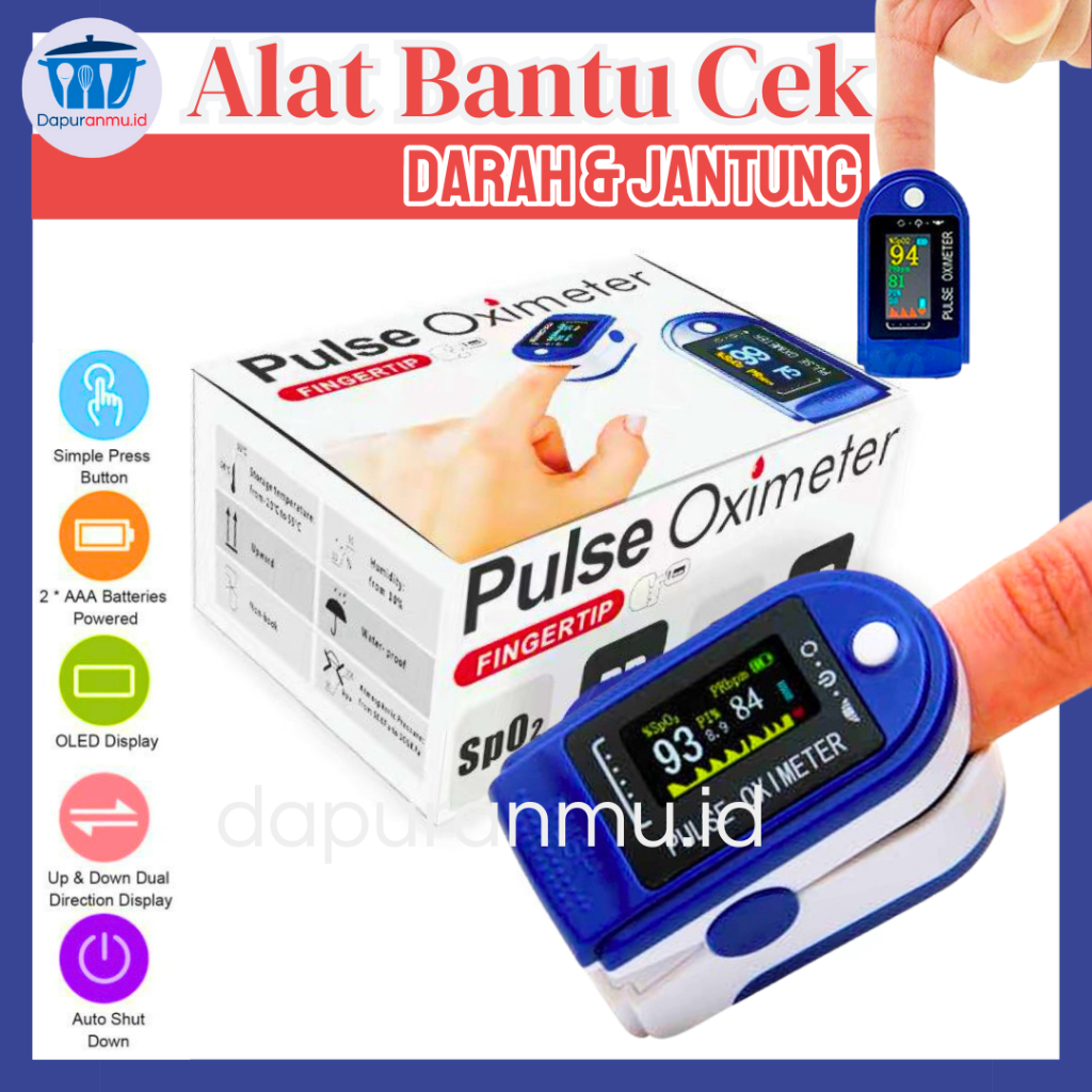 Jual Alat Cek Darah Jantung Pengukur Kadar Oksigen Darah SpO2 Pengukur ...