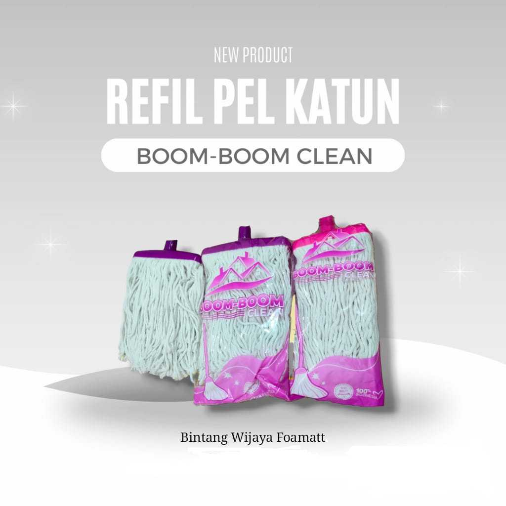 Jual Refill Pel Lantai Katun Boom Boom Clean Mop Refil Original