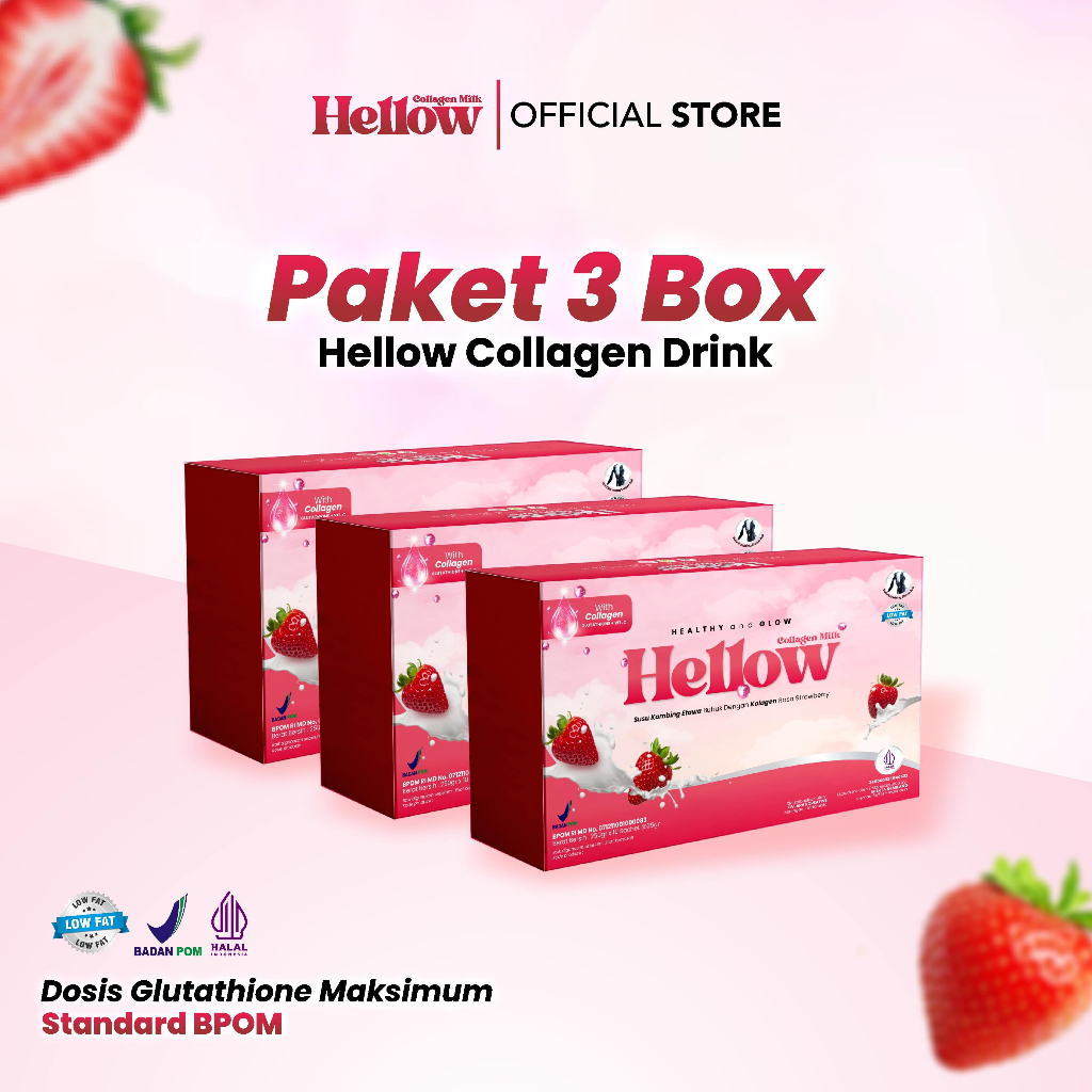 Jual Hellow collagen milk susu kambing etawa + collagen L-Glutathion ...