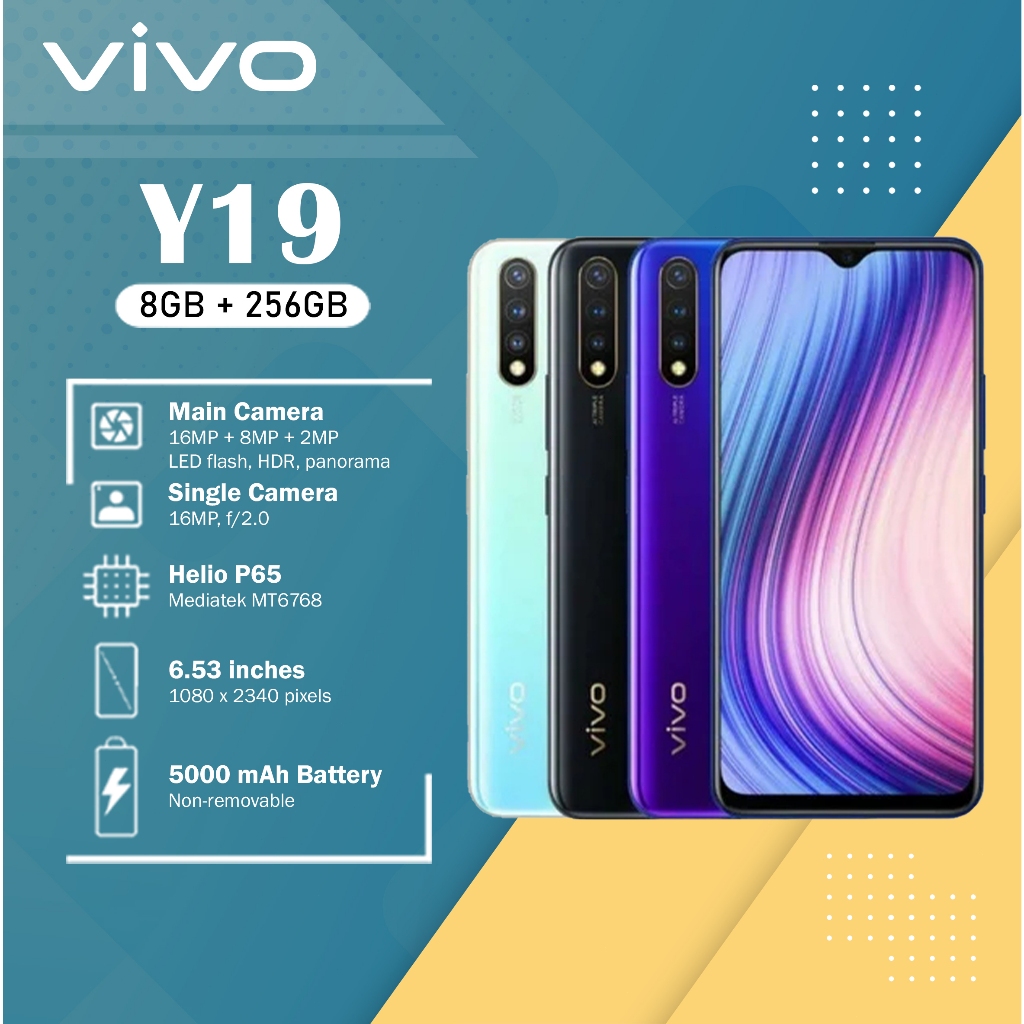 Jual HP VIVO Y19 RAM 8/256GB 4G GARANSI 1 TAHUN | Shopee Indonesia