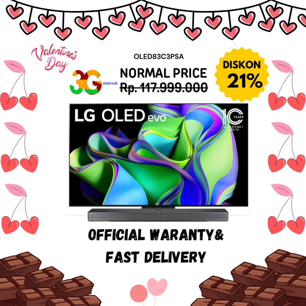 Promo LG OLED55C3 4K OLED evo AI ThinQ Smart TV 55 Inch OLED55C3PSA Diskon  23% di Seller Dazzle Store - Jagakarsa, Kota Jakarta Selatan