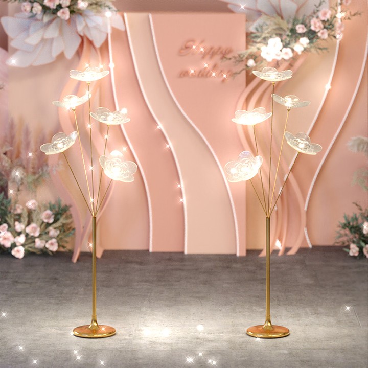 Jual DISKON 2Set Pernikahan Standing Lamp 140cm Lampu Hiasan Dekorasi