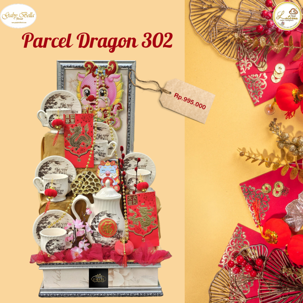 Jual Dragon 302 Parcel Teaset Parcel Imlek Hampers Sinchia Hampers Angpao Parcel Pecah Belah 7305