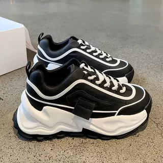 Venus Sepatu Sneakers Wanita Korea Sol Tinggi
