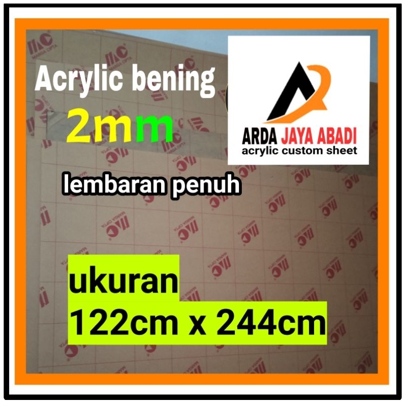 Jual Akrilik 2mm Bening Ukuran 122 X 244 Lembaran Full Akrilik Putih Susuakrilik Hitam 2225