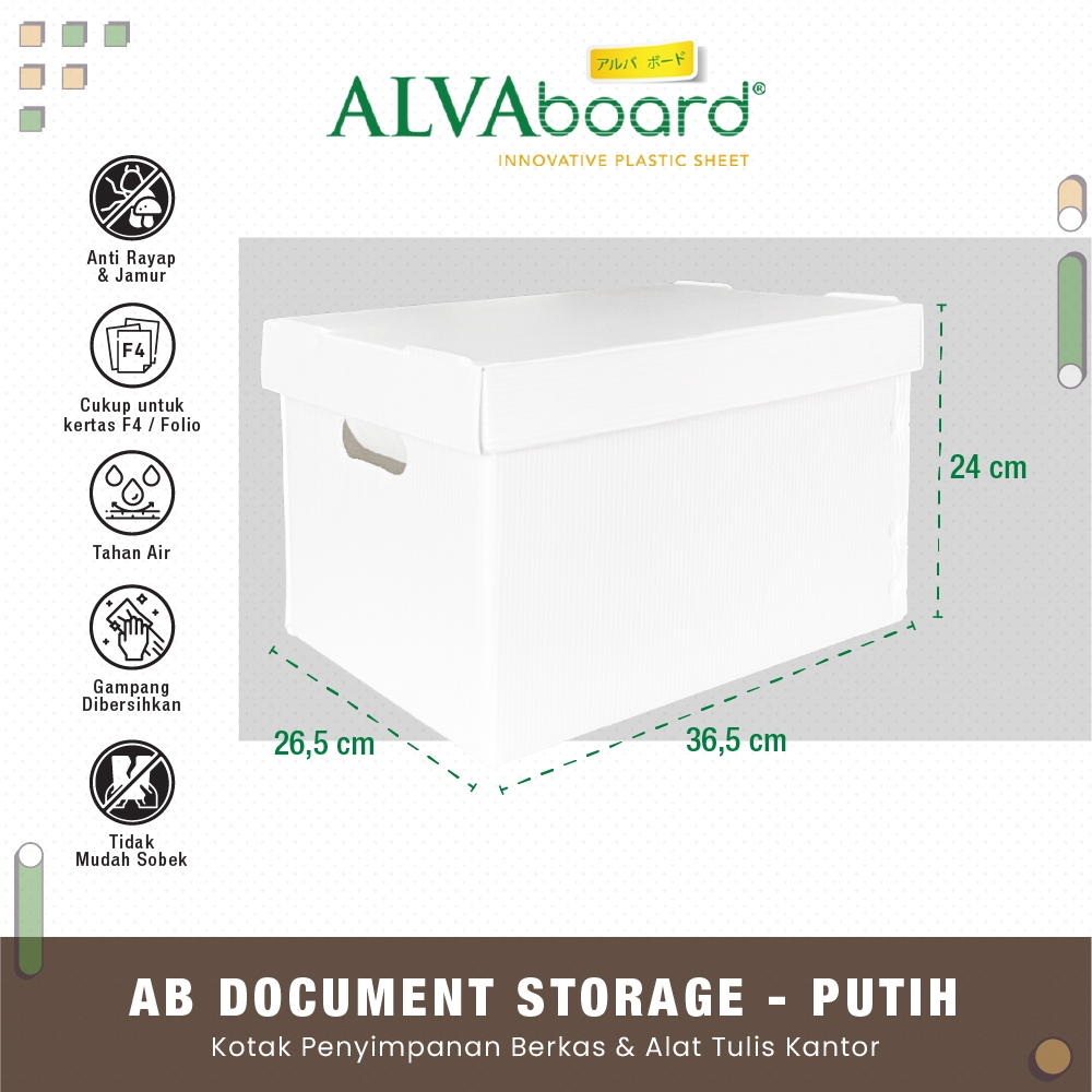 Jual Kardus Dokumen ALVAboard Box File Kantor - Tutup Pisah Ukuran 36 ...