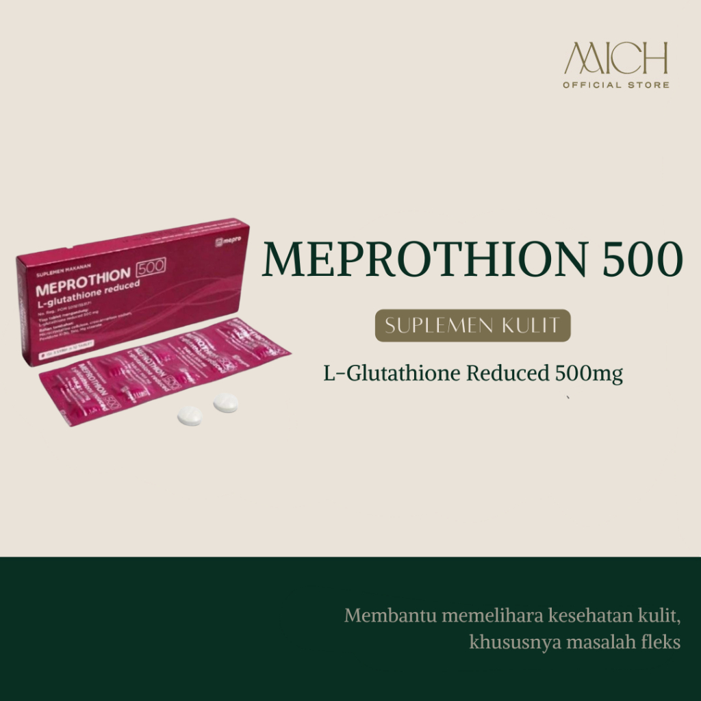 Jual Meprothion 500 L-Glutathione Skin Lightening & Antioxidant