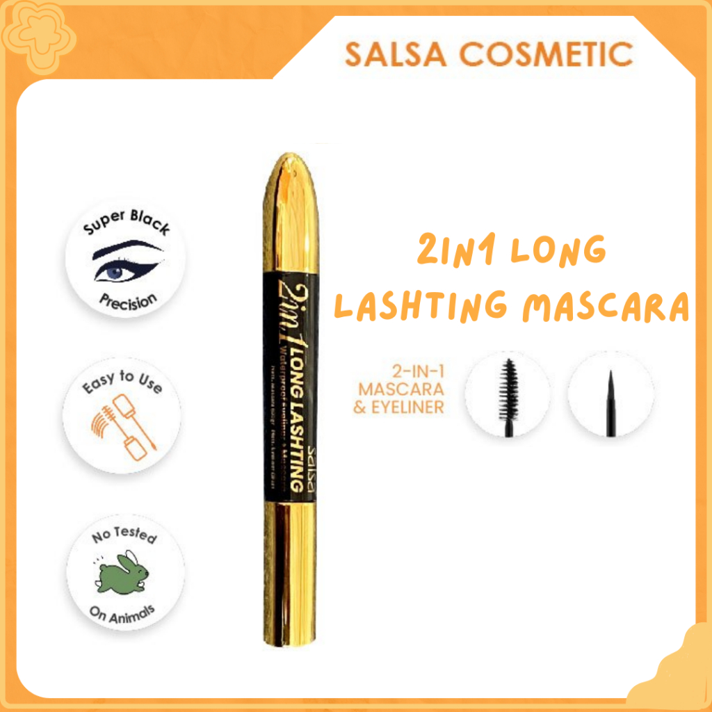 Jual Salsa 2 In 1 Long Lasting Waterproof Mascara And Eyeliner 5g