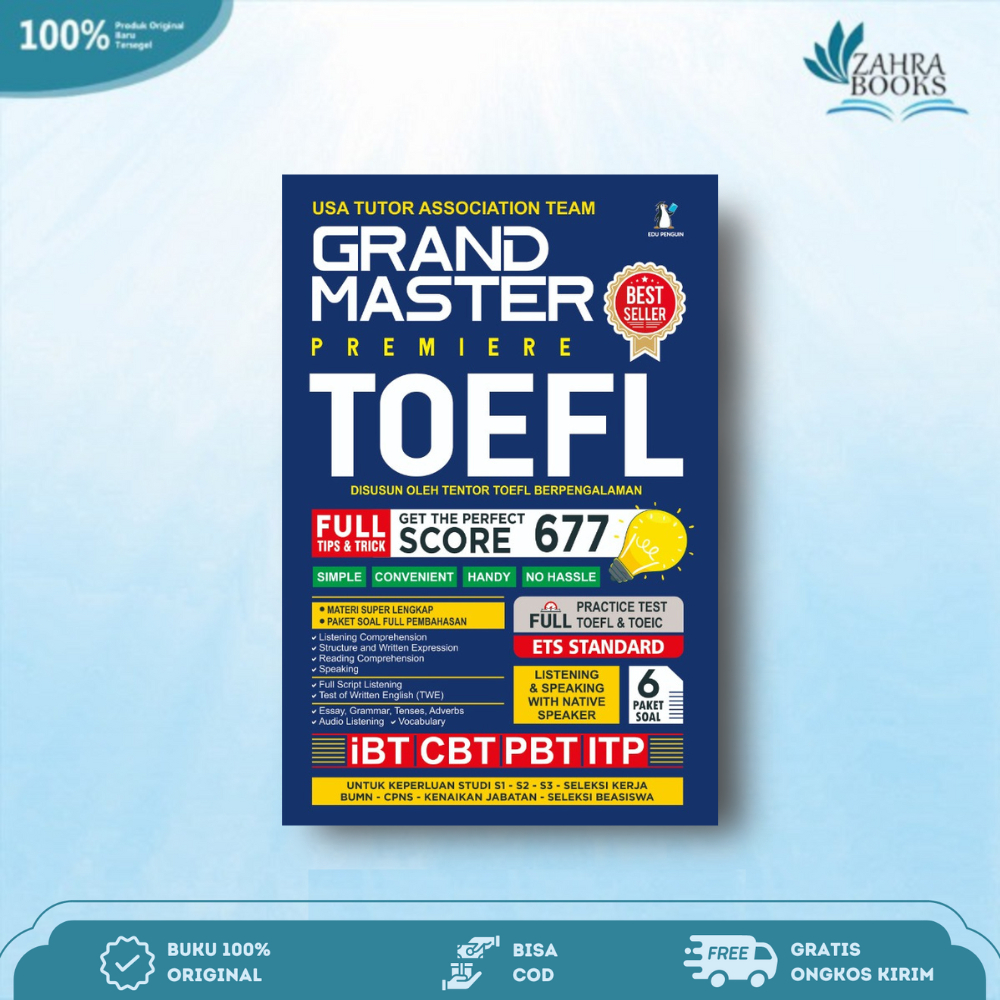 Jual Buku Grand Master Premiere TOEFL TOEIC IBT CBT PBT Standar ETS ...