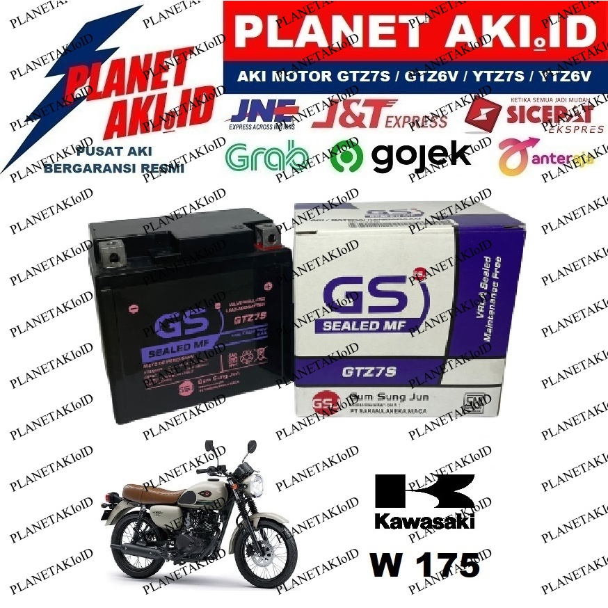 Jual Aki Motor Kawasaki W175 W 175 GTZ7S Accu Kering MF | Shopee Indonesia