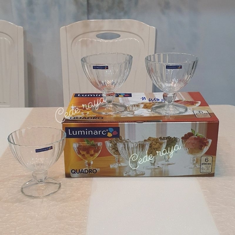 Jual dijual per 1 bh gelas kaca luminarc es krim / es teler / ice cream ...