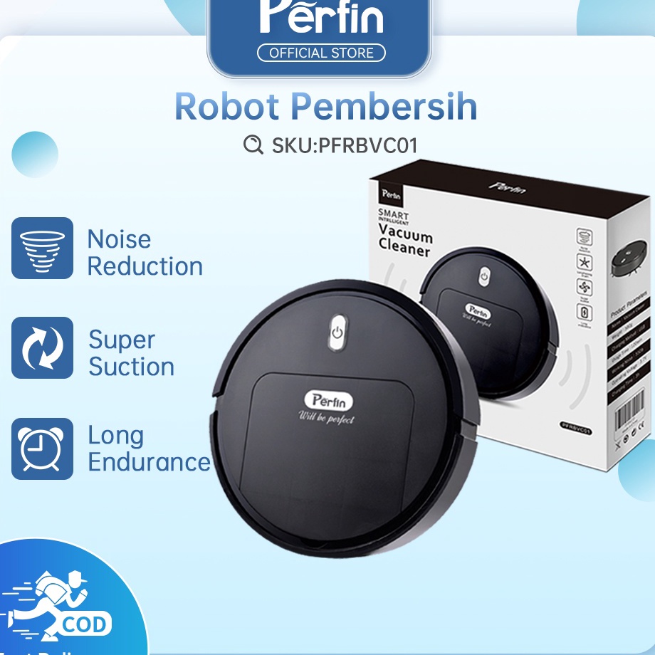 Jual Terlaku Perfin PFRBVC1 Robot VacumRobot Cleaner Smart Vacuum Vakum ...