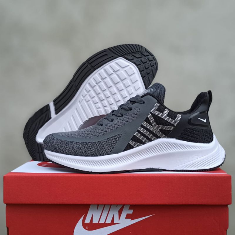 Jual Sepatu Runing Pria Abu Abu Sepatu Olahraga Running Lari Pria Grey ...
