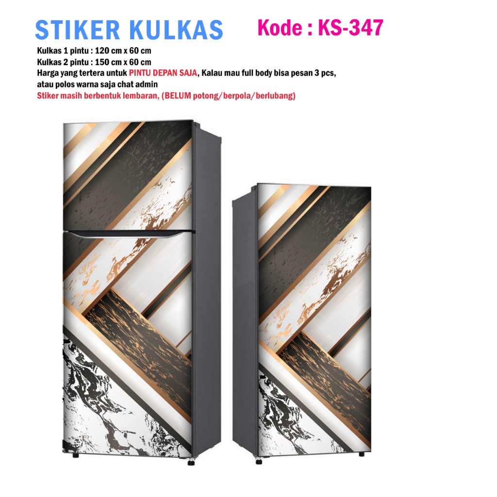 Jual Stiker Kulkas 1 Pintu dan Sticker Kulkas 2 pintu Artistik Geometry ...