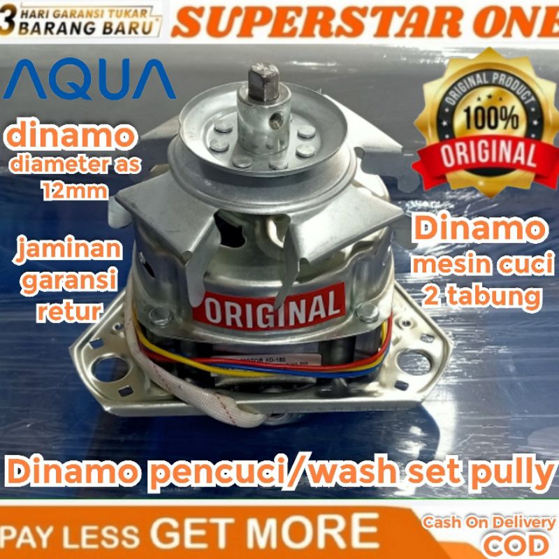 Jual Dinamo Motor Wash Pencuci Mesin Cuci Tabung Aqua Diameter As