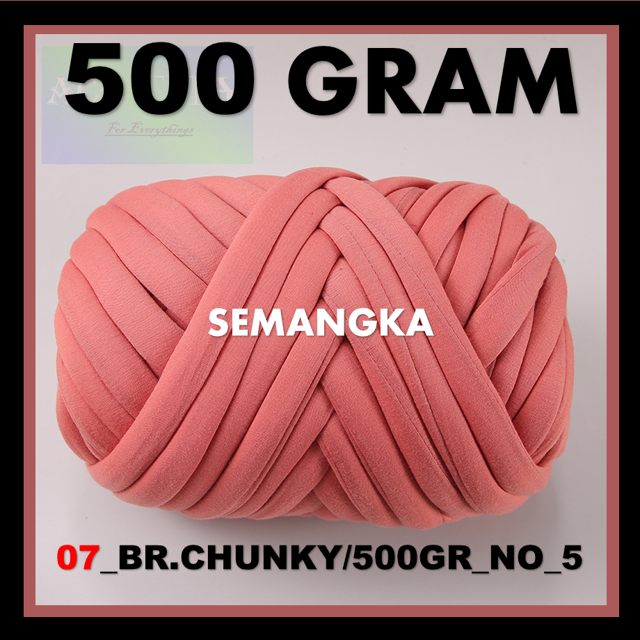 Jual Benang Rajut Chunky 500gram Yarn Jumbo Cotton Tube Knit Benang