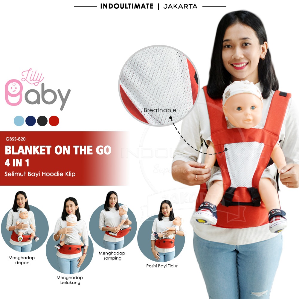 Jual 5in1 Way Gendongan depan model terbaru 2023 Hipseat Baby Gendongan