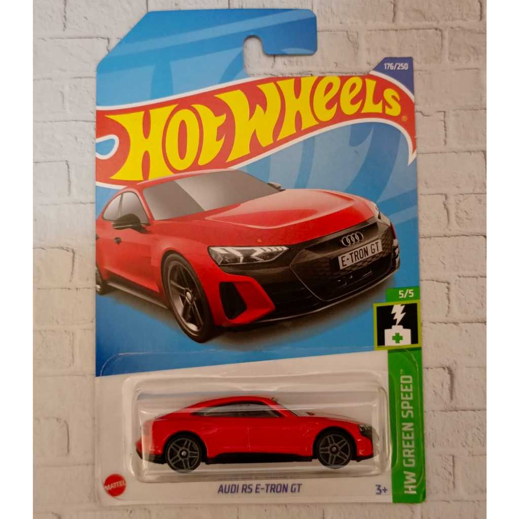 Hot Wheels Audi RS E-Tron GT HW Green Speed 6/10 - Voiture Miniature Gris Mattel 2023 - Carte Courte
