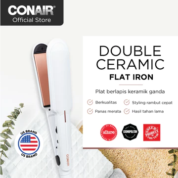 Conair Catokan Pelurus Rambut Double Ceramic 3 8cm