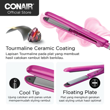 Conair Catokan Pelurus Rambut Tourmaline Ceramic 2 5cm