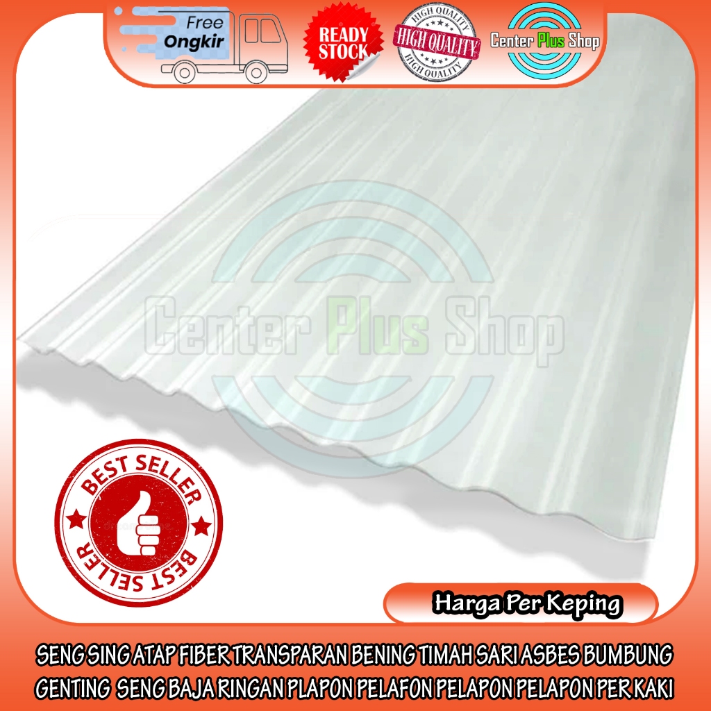 Jual SENG SING ATAP FIBER TRANSPARAN BENING BEREGLOMBANG KERINTING ...