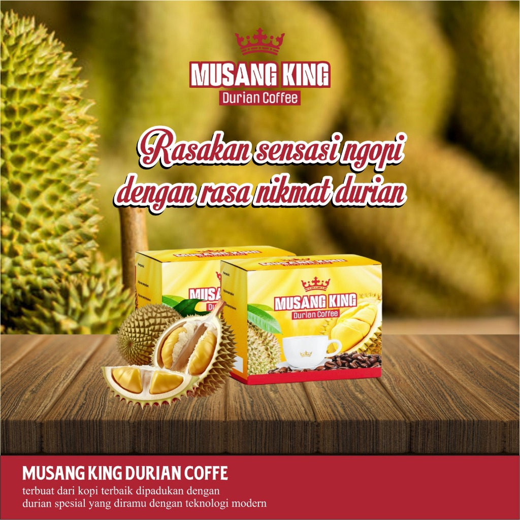 Jual KOPI MUSANG KING ( DURIAN COFEE ) KOPI DURIAN 200 gr 10 Sachet