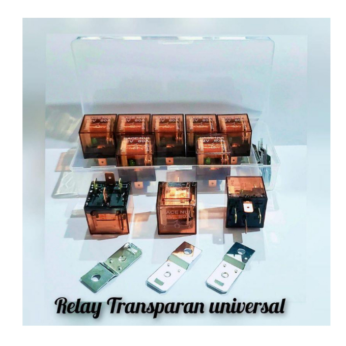 Jual RELAY LAMPU KLAKSON DLL KAKI 4 , 80A 12 VOLT BENING INDIKATOR LED