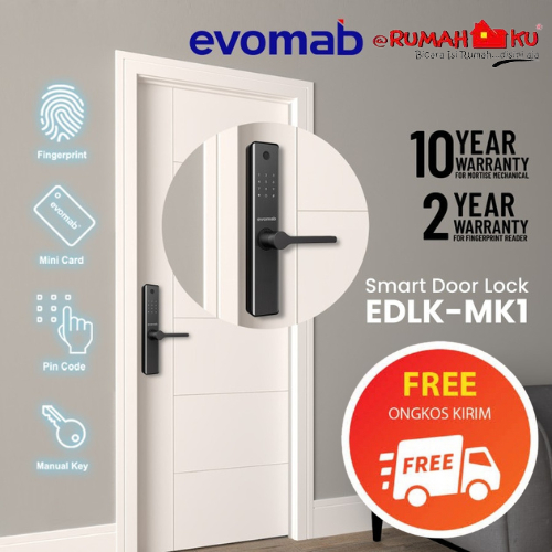 Jual Evomab Kunci Handle Pintu Digital Besar Rumah Smart Home Door Lock Edlk Mk Shopee Indonesia