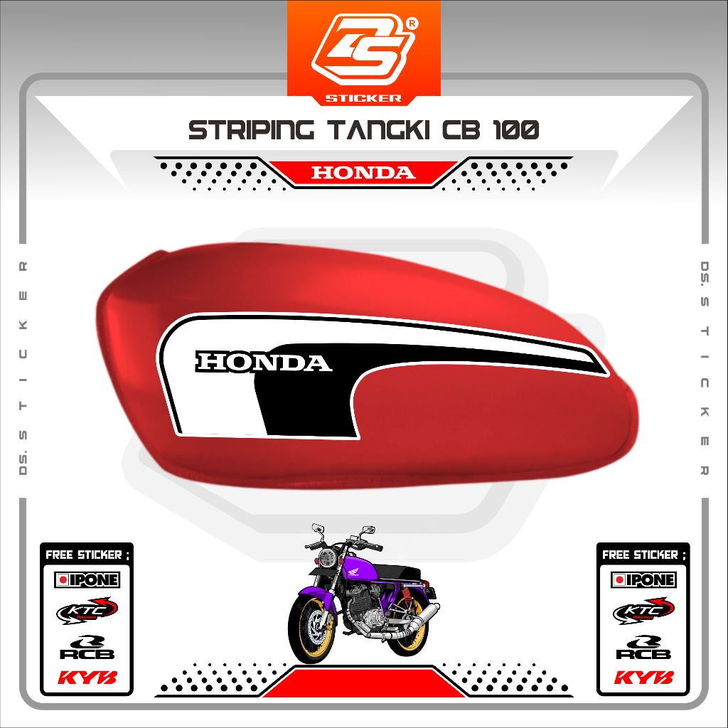 Jual Striping CB 100 variasi Striping CB custom Sticker CB 125 DS005 DS ...
