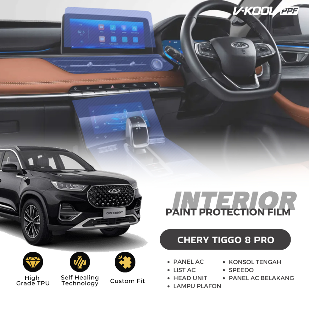 Jual V-KOOL PPF Interior Protector Chery Tiggo 8 PRO - Panel / Konsol ...