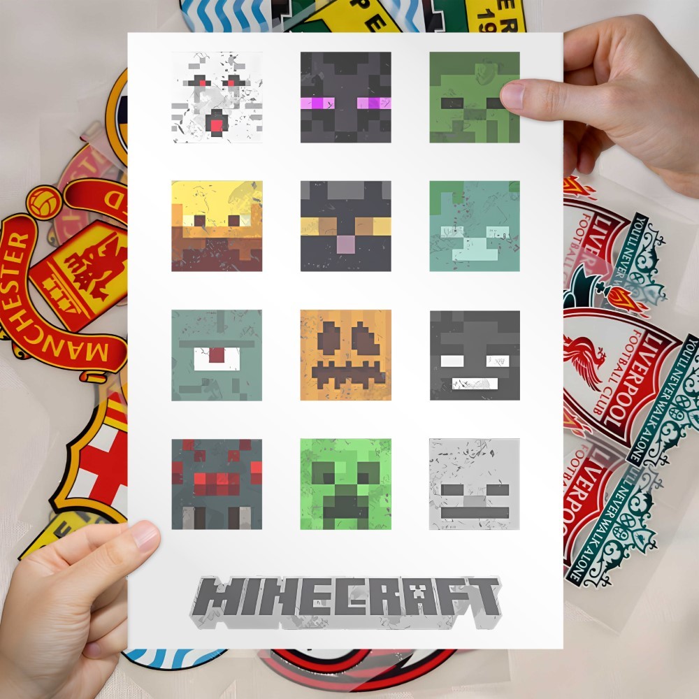 Jual Sablon Print DTF Digital Game Minecraft VOL 3 Siap Setrika Sendiri ...