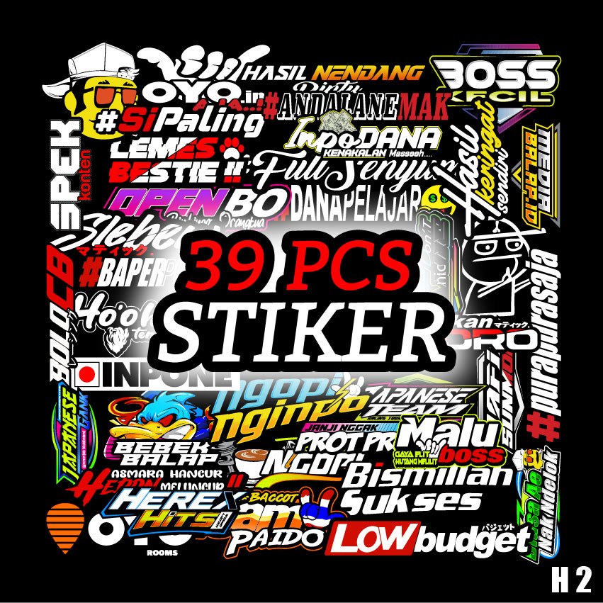 Jual STIKER RACING KATA KATA VIRAL - ISI 39 PCS - KODE H2 | Shopee ...