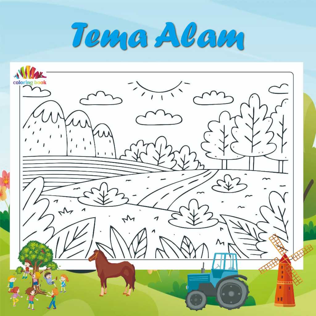 Jual KERTAS MEWARNAI / COLORING / KERTAS GAMBAR / ALAM B / KERTAS ...