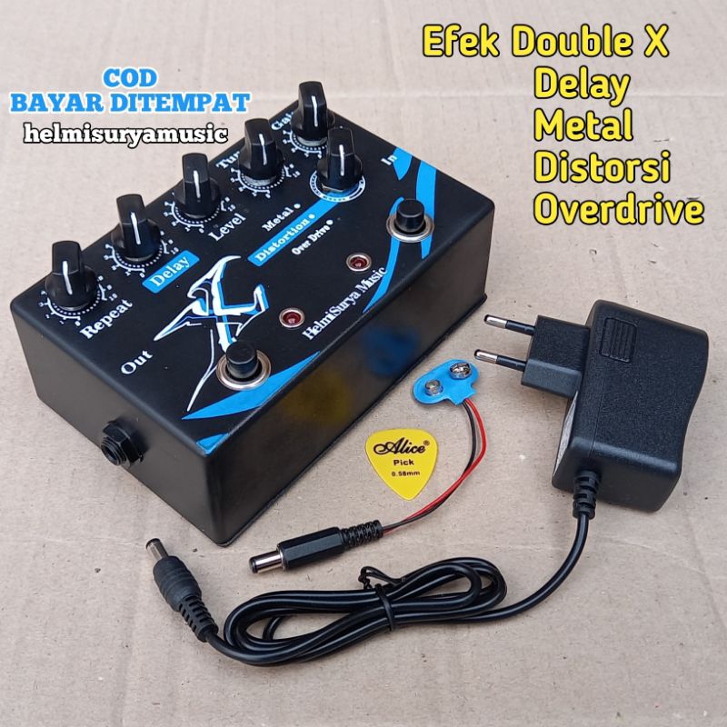 Jual Efek gitar distorsi delay double X 3'suara metal distorsi over ...