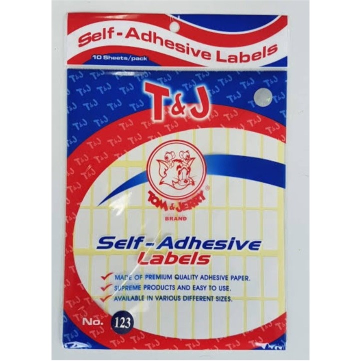 Jual T & J No 123 Label Undangan 123 Stiker Nama Tj Tom Jerry Isi 10 ...