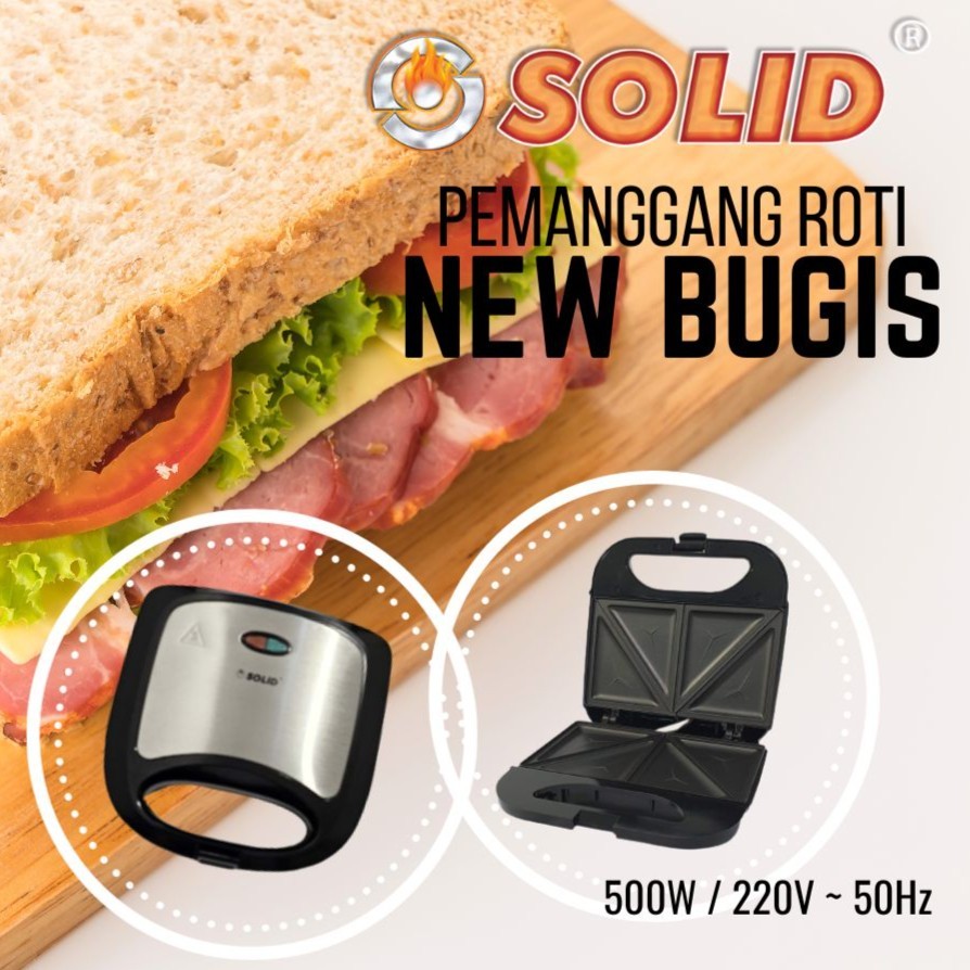 Jual Solid Sandwich Bread Toaster Pemanggang Roti Solid Tipe NEW Bugis