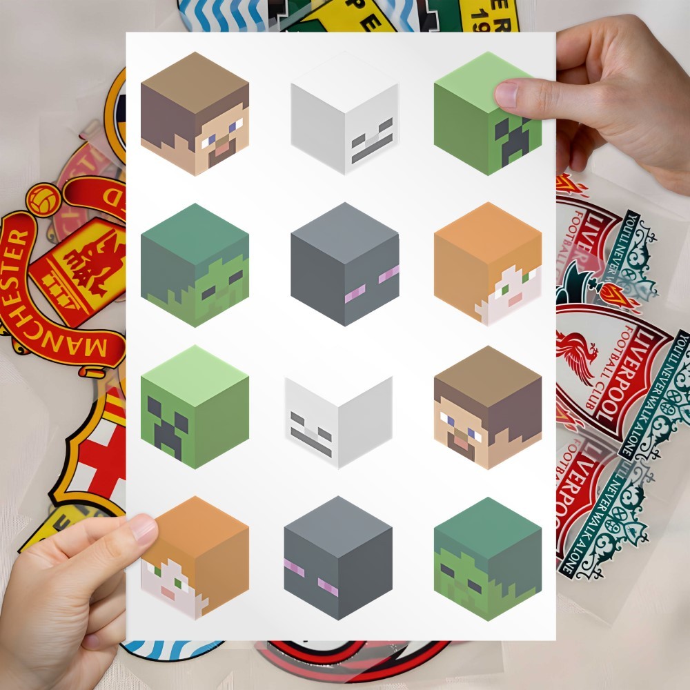 Jual Sablon Print DTF Digital Game Minecraft VOL 5 Siap Setrika Sendiri ...
