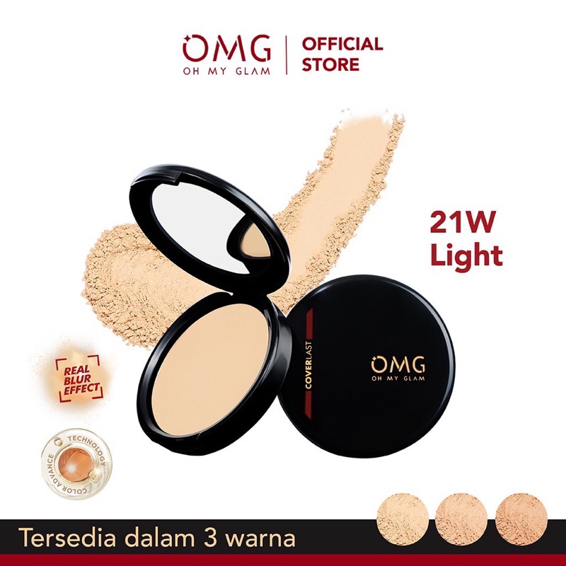 Jual OMG two way cake oh my glam coverlast bedak padat compact powder ...