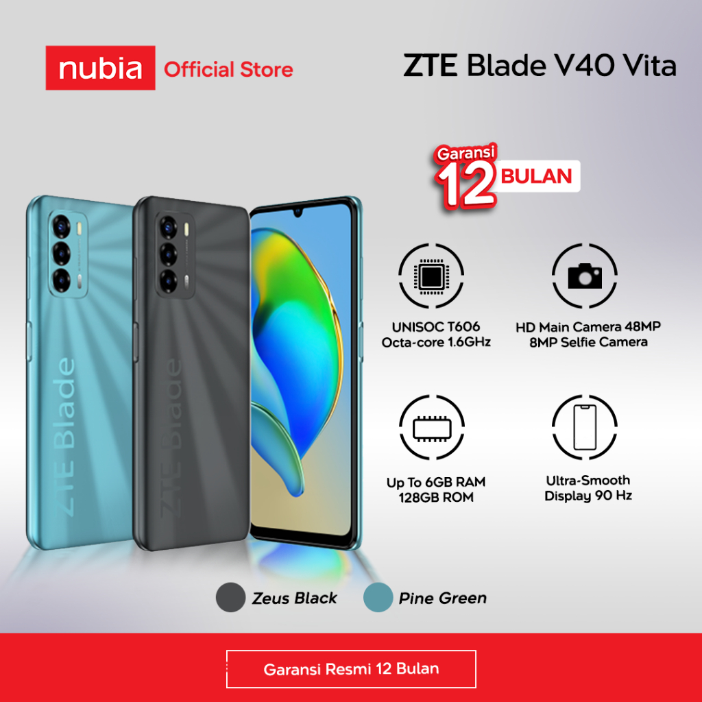 Zte Blade A53 Pro 464gb Garansi Resmi Bisa Cod Ram 44 Extended - Midnight  Blue